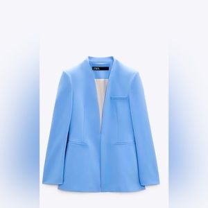 Zara Lapelless Fitted Blazer 💙